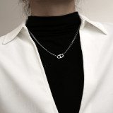 Collar de acero de titanio de color sólido de estilo simple estilo IG