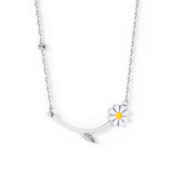 Collar chapado en acero inoxidable Sweet Daisy