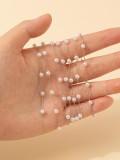 Collar de perlas de agua dulce de acero inoxidable de color sólido de estilo simple a granel