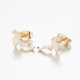 Pendientes geométricos de acero inoxidable de estilo simple que no platean pendientes de acero inoxidable con incrustaciones