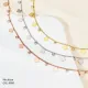 Casual Retro Trébol de cuatro hojas Estrella Forma de corazón Acero inoxidable Chapado en epoxi Incrustaciones Circón Chapado en oro rosa Chapado en oro Collar chapado en plata