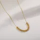 Collar con revestimiento de acero de titanio, geométrico, estilo simple, 1 pieza