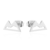 Pendientes geométricos de acero inoxidable de estilo simple que no platean pendientes de acero inoxidable con incrustaciones