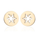 Pendientes con revestimiento de acero y titanio para árbol de Navidad, 1 par