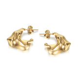 Pendientes De Acero Inoxidable Irregulares De Moda Pendientes De Acero Inoxidable