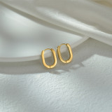 Han Dongdaemun-pendientes ovalados huecos dignos para mujer, orejera transfronteriza, diseño de nicho, pasador de oreja elegante, anillos de marea