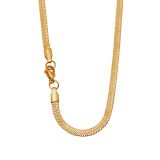 Collar chapado en oro de acero inoxidable de color sólido de estilo simple