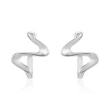 1 par de aretes de acero de titanio con revestimiento abstracto de estilo simple