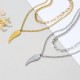 Collares En Capas De Acero Inoxidable Con Alas De Hip-Hop Al Por Mayor