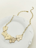Collar plateado oro pulido del acero inoxidable de la flor lujosa de Streetwear
