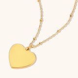 Collar pendiente plateado oro del acero Titanium 18K del acero inoxidable de la forma dulce del corazón a granel