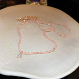 Collar de diamantes de imitación turquesa con incrustaciones de perlas artificiales de acero de titanio de aleación geométrica de estilo Simple