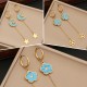 1 par de pendientes chapados en acero inoxidable Lady Star