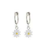 Pendientes de aro de acero inoxidable Sweet Daisy Pendientes de acero inoxidable