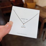 Collar con colgante de diamantes de imitación con incrustaciones de acero titanio y corona en forma de corazón y estrella a la moda