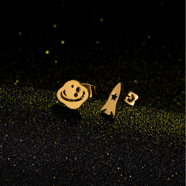 Pendientes simples de aleación de cohete lunar al por mayor