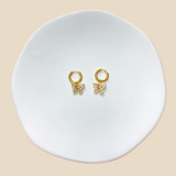 1 par de pendientes colgantes chapados en oro con gemas de acero inoxidable con incrustaciones de sol, estrella y Luna de estilo Vintage