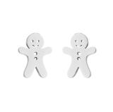 Pendientes con revestimiento de acero y titanio para árbol de Navidad, 1 par