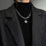 Collar geométrico de acero inoxidable de moda Collares de acero inoxidable pulidos