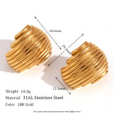 1 par de pendientes colgantes chapados en oro de 18 quilates con incrustaciones de sol de estilo clásico básico de acero inoxidable con diamantes de imitación