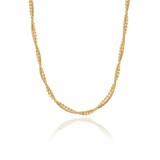 Collar chapado en oro de 18 quilates con revestimiento de acero de titanio de color sólido geométrico de estilo simple de estilo vintage