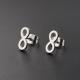 1 par de pendientes de acero de titanio Infinity de moda