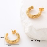 1 par de pendientes geométricos elegantes de acero inoxidable