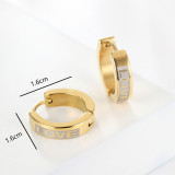 Pendientes chapados en acero inoxidable con forma de corazón y cruz de amor a la moda, 1 par