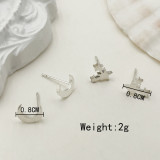 2 pares de pendientes de acero inoxidable pulidos con forma de estrella y Luna de estilo Simple y dulce