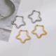 Pendientes Geométricos De Acero Inoxidable Chapados En Oro, 1 Par