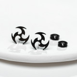 Pendientes con revestimiento de acero inoxidable, geométricos, a la moda, 1 par