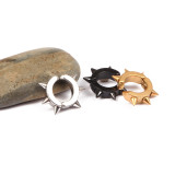 Clips de oreja simples de acero de titanio de seis espinas