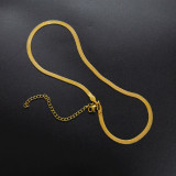 Gargantilla minimalista con cadena de hueso de serpiente de acero y titanio Simple a la moda de 18K, joyería al por mayor