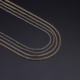 Nuevo collar de acero inoxidable con soldadura de cadena cruzada de temperamento Simple al por mayor