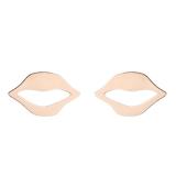 1 par de pendientes chapados en acero inoxidable con forma de corazón de estilo simple