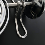 Estilo simple Color sólido Collar de acero titanio 1 pieza