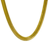 Collar chapado en oro con revestimiento de acero de titanio de color sólido Commute