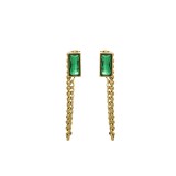 Pendientes geométricos con revestimiento de acero de titanio para mujer, 1 par