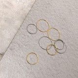 Pendientes De Aro De Acero De Titanio De Color Sólido De Moda 1 Par