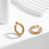 1 par de pendientes cuadrados básicos chapados en acero de titanio