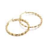 Joyería de aro de oreja femenina grande de acero de titanio geométrico de moda