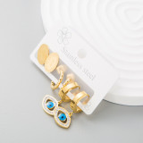 Conjunto de pendientes de acero de titanio geométricos de moda al por mayor