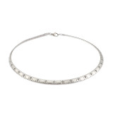 Collar de acero inoxidable con patrón cruzado simple, joyería al por mayor