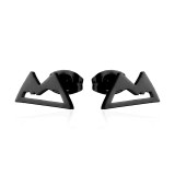 Pendientes geométricos de acero inoxidable de estilo simple que no platean pendientes de acero inoxidable con incrustaciones