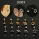 Pendientes estilo simple redondos chapados en acero inoxidable 1 pieza