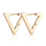 1 par de pendientes chapados en oro de 18 quilates de acero inoxidable con forma de corazón y estrella geométrica para mujer