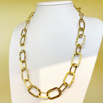 Collar chapado en oro con revestimiento de acero inoxidable de color sólido de Streetwear