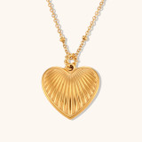 Collar pendiente plateado oro del acero Titanium 18K del acero inoxidable de la forma dulce del corazón a granel