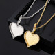 Hip-Hop Estilo Vintage Rock Forma de Corazón Chapado en Aleación de Acero Inoxidable Incrustaciones de Circón Chapado en Oro Collar con Colgante Chapado en Plata