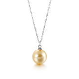 Colgante de perlas de concha de moda coreana, cadena de clavícula de acero de titanio, collar Multicolor Simple
